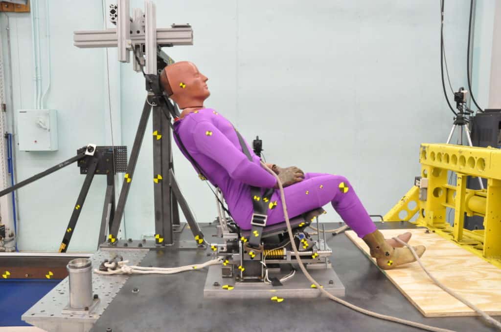 ATD test reclined posture