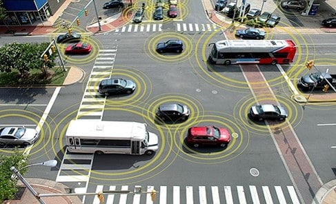 Vehicle distances from other vehicles on a road