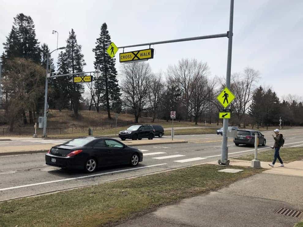 Pedestrian crossing on Plymouth Road