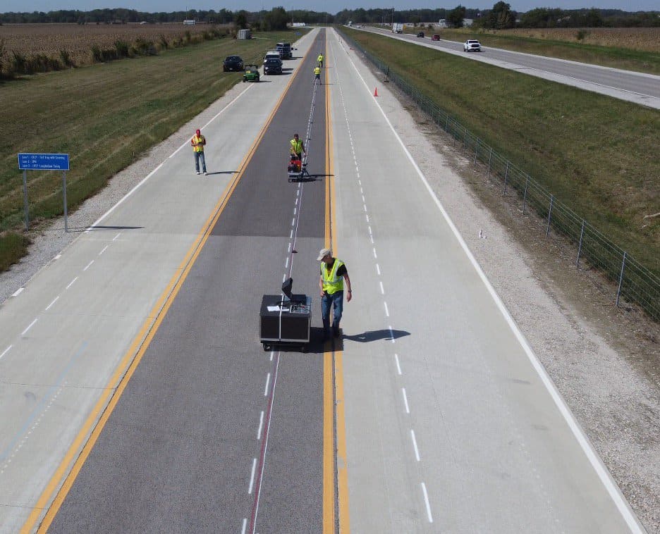 UMTRI hosts “round-up” of 40 road profile measurement systems from across the U.S.