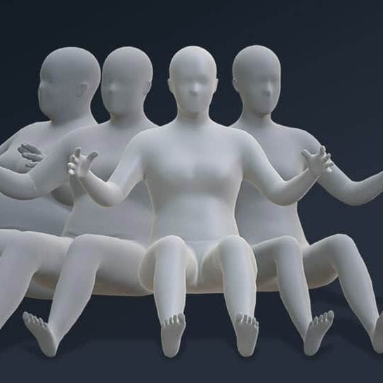 Example of human shape modeling